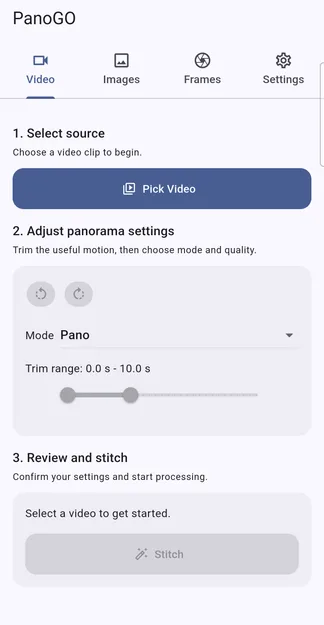 PanoGO app screenshot 1